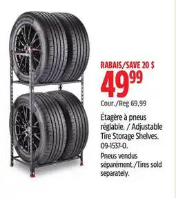 Canadian Tire Adjustable Tire Storage Shelves offer