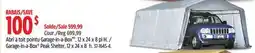 Canadian Tire Shelter Logic Garage-in-a-Box Peak Shelter, 12 x 24 x 8' h offer