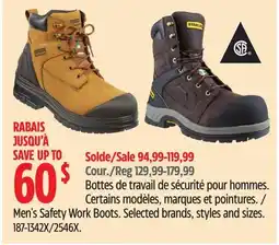Canadian Tire Men's Safety Work Boots offer