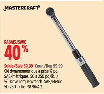 Canadian Tire Mastercraft 3⁄8-Drive Torque Wrench offer
