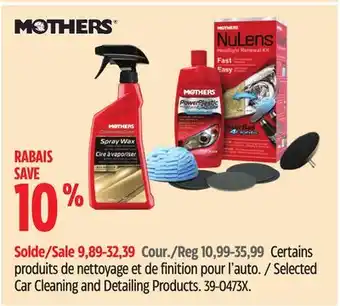 Canadian Tire Mothers Selected Car Cleaning and Detailing Products offer