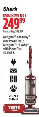 Canadian Tire Shark Navigator Lift-Away with PowerFins offer