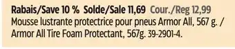 Canadian Tire Armor All Tire Foam Protectant, 567g offer