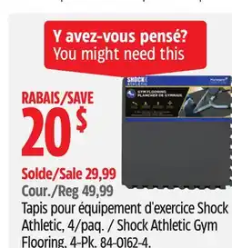 Canadian Tire Shock Athletic Gym Flooring, 4-Pk offer