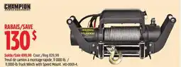 Canadian Tire CHAMPION 11,000-lb Truck Winch with Speed Mount offer