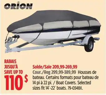 Canadian Tire Orion Boat Covers offer