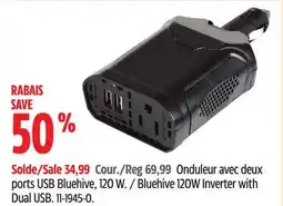 Canadian Tire Bluehive 120W Inverter with Dual USB offer