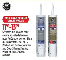 Canadian Tire GE Kitchen and Bath or Window and Door Silicone Sealant offer