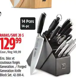 Canadian Tire Henckels Forged Generation Knife Block Set offer