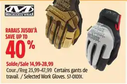 Canadian Tire Mechanix Wear Selected Work Gloves offer