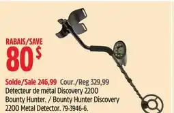 Canadian Tire Bounty Hunter Discovery 2200 Metal Detector offer