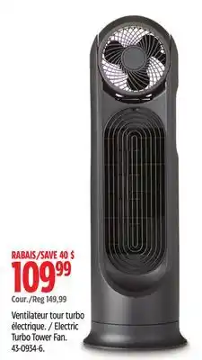 Canadian Tire Honeywell Electric Turbo Tower Fan offer