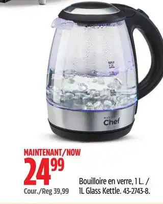 Canadian Tire Master Chef 1L Glass Kettle offer
