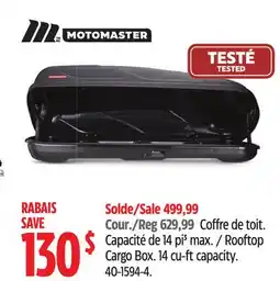 Canadian Tire MotoMaster Rooftop Cargo Box offer