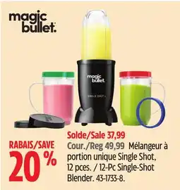 Canadian Tire Magic Bullet 12-Pc Single-Shot Blender offer