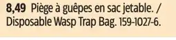 Canadian Tire Raid Disposable Wasp Trap Bag offer