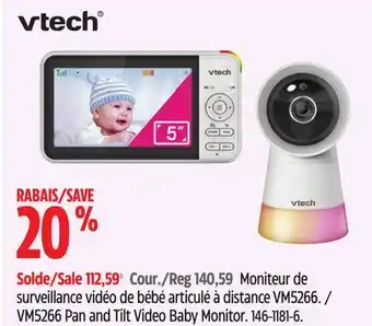 Canadian Tire VTech VM5266 Pan and Tilt Video Baby Monitor offer