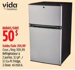 Canadian Tire Vida by PADERNO 3.1Cu-Ft Fridge, 2-Door offer