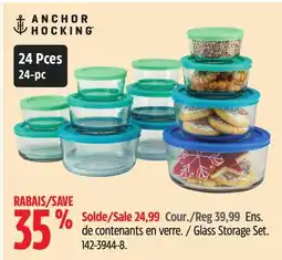 Canadian Tire ANCHOR HOCKING Glass Storage Set offer