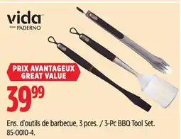 Canadian Tire Vida by PADERNO 3-Pc BBQ Tool Set offer