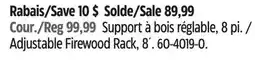 Canadian Tire YARDWORKS Adjustable Firewood Rack, 8´ offer