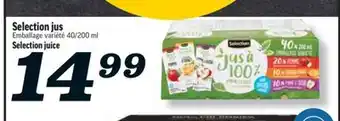 Marché Richelieu JUS SELECTION | SELECTION JUICE offer