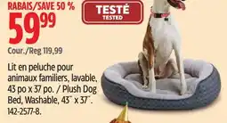Canadian Tire Vida by PADERNO Plush Dog Bed, Washable, 43˝ x 37˝ offer