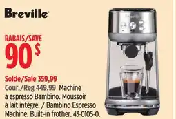 Canadian Tire Breville Bambino Espresso Machine offer