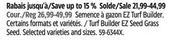 Canadian Tire Scotts Turf Builder EZ Seed Grass Seed offer