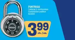 Jean Coutu FORTRESS Combination padlock offer