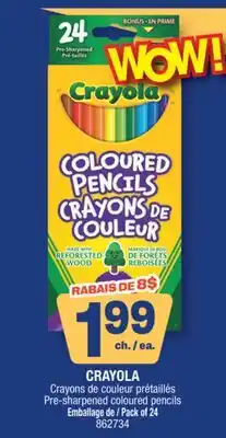 Jean Coutu CRAYOLA Pre-sharpened coloured pencils offer