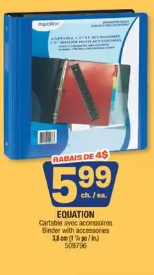Jean Coutu EQUATION Binder with accessories offer