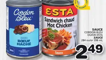 Marches Tradition CORDON BLEU OR ESTA SAUCE offer