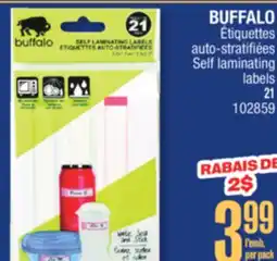 Jean Coutu BUFFALO Self laminating labels 21 offer