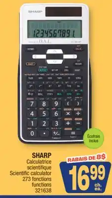 Jean Coutu SHARP Scientific calculator offer