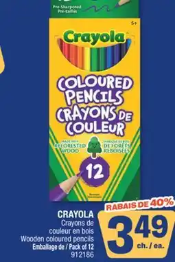 Jean Coutu CRAYOLA Wooden coloured pencils offer