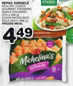 Marches Tradition SIMPLY STEAMERS (255 à 306 g) or MICHELINA'S PIZZA SNAX (496 g) FROZEN MEAL offer