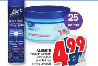 Jean Coutu ALBERTO Selected hair styling products offer
