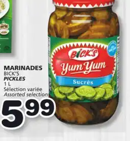 Marches Tradition BICK'S PICKLES offer