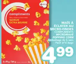 Marches Tradition COMPLIMENTS MICROWAVE POPPING CORN offer