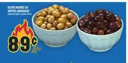 Marché Adonis OLIVES NOIRES OU VERTES LIBANAISES | LEBANESE BLACK OR GREEN OLIVES offer