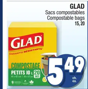 Jean Coutu GLAD Compostable bags offer