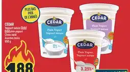 Marché Adonis CEDAR Yogourt nature Halal | Halal plain yogourt offer