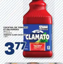 Marché Bonichoix MOTT'S CLAMATO TOMATO CLAM COCKTAIL offer