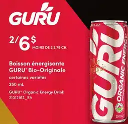 Provigo BOISSON ÉNERGISANTE GURU BIO-ORIGINALE, 250 mL offer