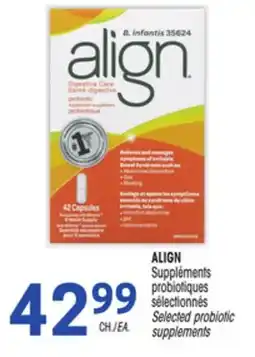 Uniprix ALIGN Suppléments probiotiques sélectionnés/Selected probiotic supplements offer