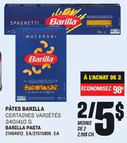 Provigo PÂTES BARILLA, 340/410 G offer