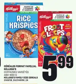 Provigo CÉRÉALES FORMAT FAMILIAL KELLOGG'S, 480-650 G offer