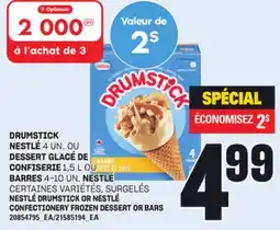 Provigo DRUMSTICK NESTLÉ, 4 UN. OU DESSERT GLACÉ DE CONFISERIE, 1,5 L OU BARRES, 4-10 UN. NESTLÉ offer