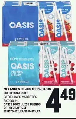 Provigo MÉLANGES DE JUS 100 % OASIS OU HYDRAFRUIT, 8X200 ML offer